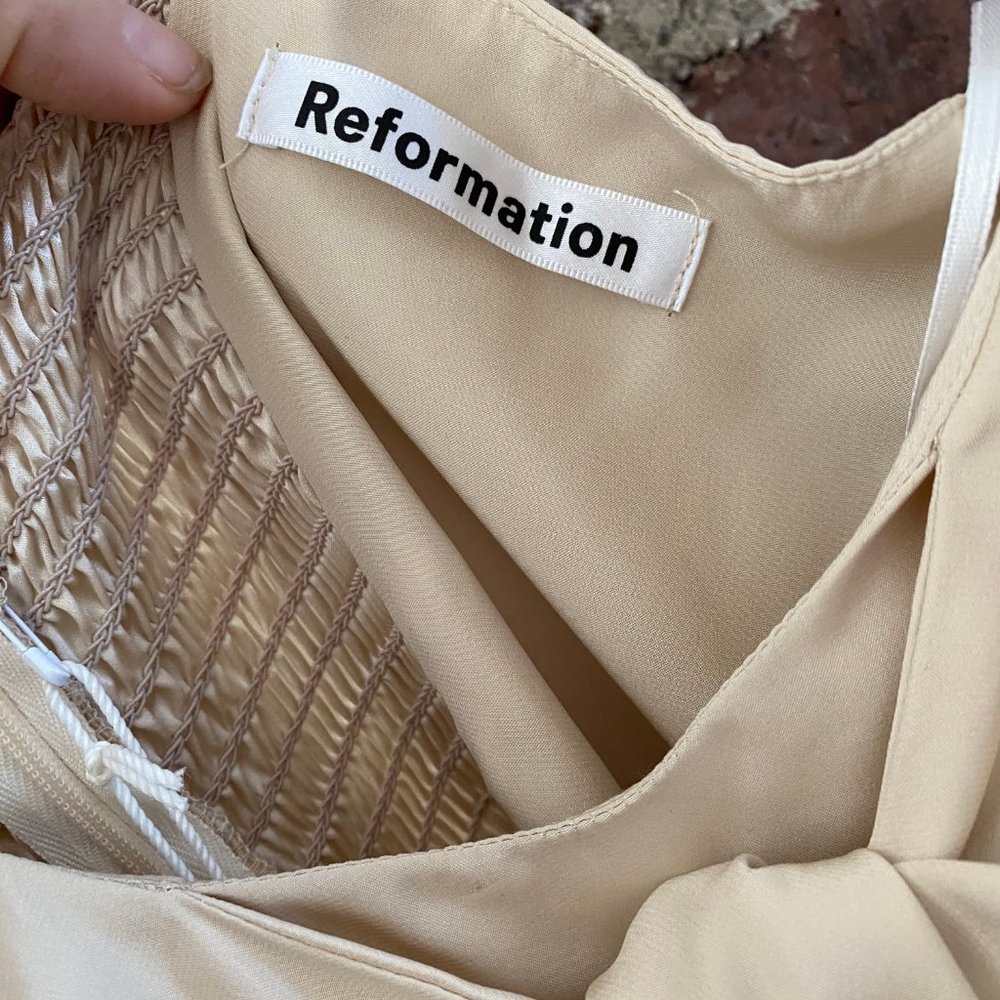 Reformation Carrara Silk Wedding Dress - Picture 7 of 12